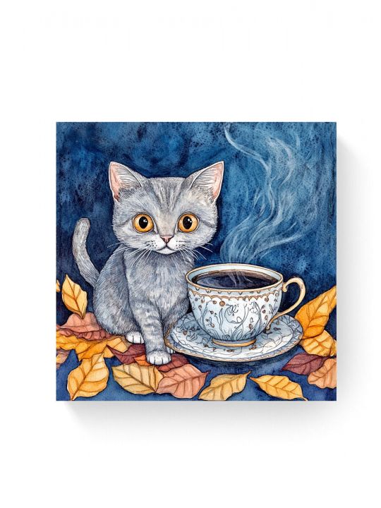 Алмазная мозаика на подрамнике «Кисуля» 50x50 см