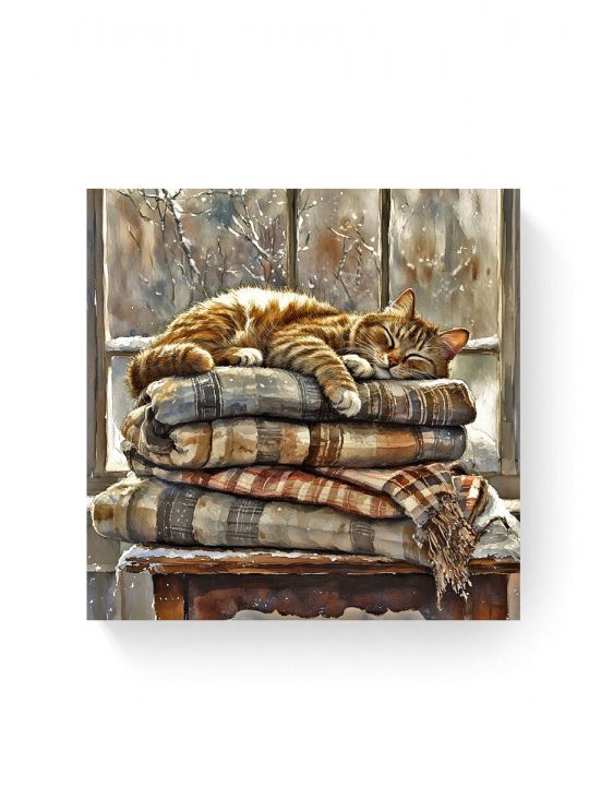 Алмазная мозаика на подрамнике «Теплый сон» 30x30 см