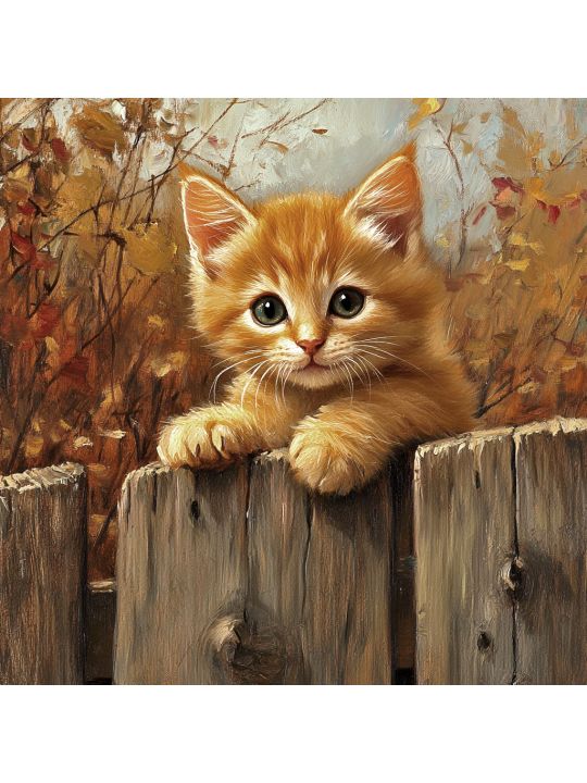 Алмазная мозаика без подрамника «Гляделки» 40x40 см