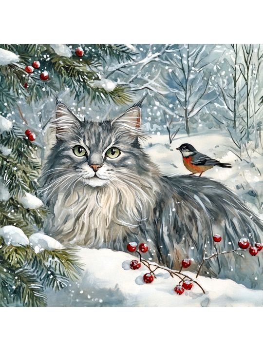Алмазная мозаика без подрамника «Парочка» 40x40 см