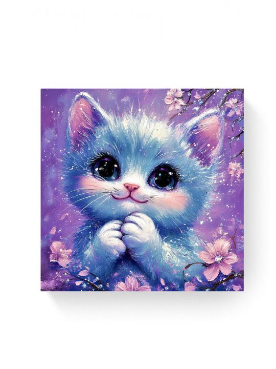 Алмазная мозаика на подрамнике «Милый котик» 40x40 см