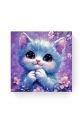 Алмазная мозаика на подрамнике «Милый котик» 70x70 см