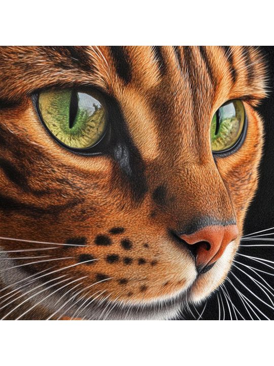 Алмазная мозаика без подрамника «Рыжик» 40x40 см