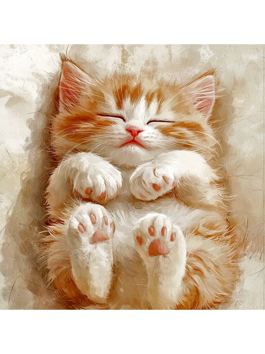 Алмазная мозаика без подрамника «Рыжик» 30x30 см