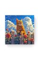 Алмазная мозаика на подрамнике «Кот на заборе» 70x70 см