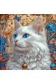 Алмазная мозаика без подрамника «Мисс кошечка» 30x30 см