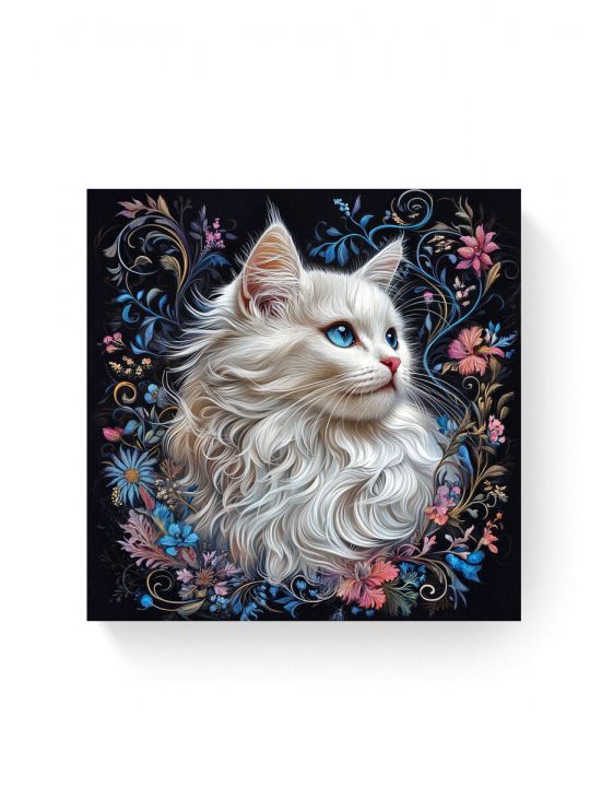 Алмазная мозаика на подрамнике «Мисс кошечка» 70x70 см