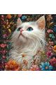 Алмазная мозаика без подрамника «Мисс кошечка» 30x30 см