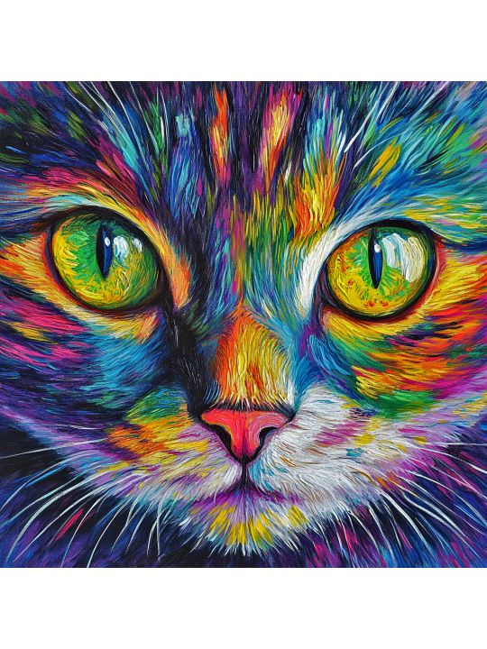 Алмазная мозаика без подрамника «Разукрашка» 50x50 см