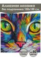 Алмазная мозаика без подрамника «Разукрашка» 100x100 см