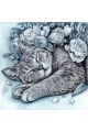 Алмазная мозаика на подрамнике «Обьятия» 30x30 см