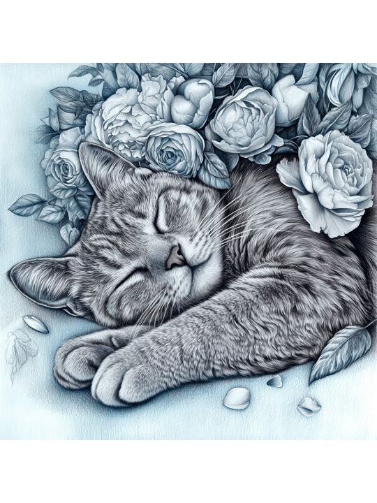 Алмазная мозаика без подрамника «Обьятия» 30x30 см