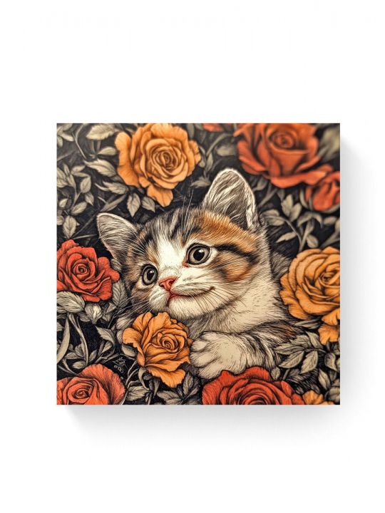 Алмазная мозаика на подрамнике «В цветах» 40x40 см