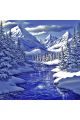 Алмазная мозаика без подрамника «Горные вершины» 30x30 см