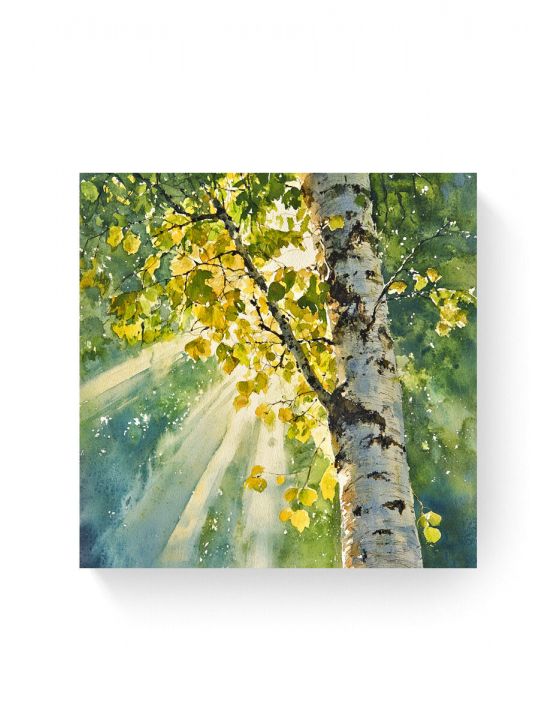 Алмазная мозаика на подрамнике «Берёзки» 40x40 см