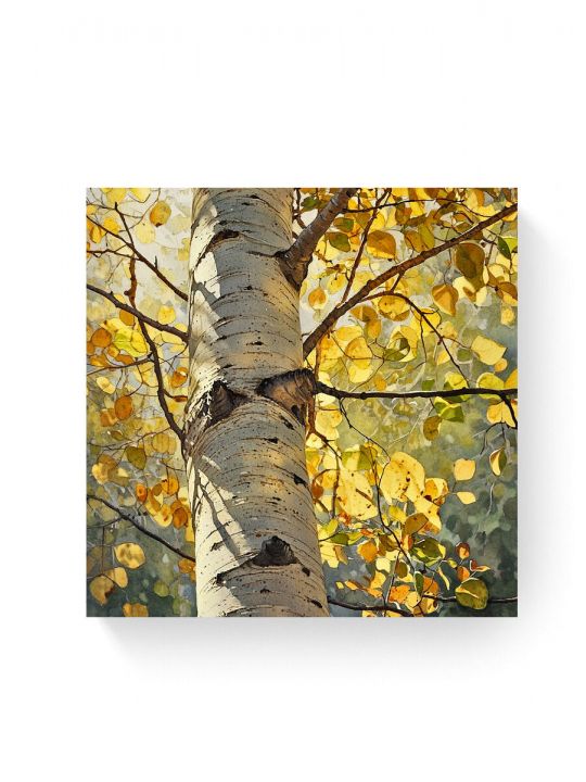 Алмазная мозаика на подрамнике «Берёзки» 30x30 см