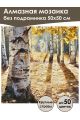 Алмазная мозаика без подрамника «Берёзки» 50x50 см