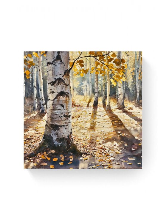 Алмазная мозаика на подрамнике «Берёзки» 40x40 см