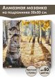 Алмазная мозаика на подрамнике «Берёзки» 50x50 см