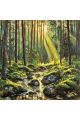Алмазная мозаика на подрамнике «Лесная река» 30x30 см