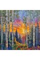 Алмазная мозаика без подрамника «Закат» 70x70 см