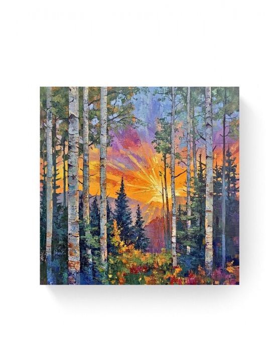 Алмазная мозаика на подрамнике «Закат» 40x40 см