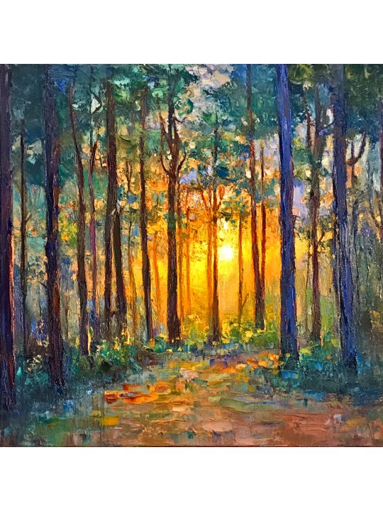 Алмазная мозаика без подрамника «Рассвет» 40x40 см