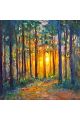 Алмазная мозаика без подрамника «Рассвет» 40x40 см