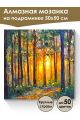 Алмазная мозаика на подрамнике «Рассвет» 50x50 см