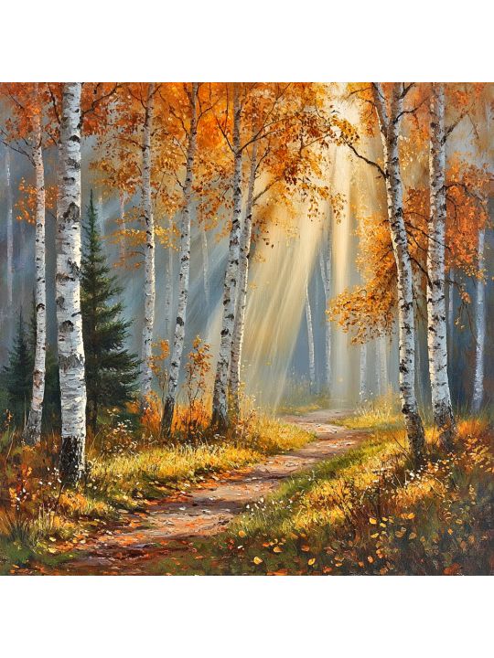 Алмазная мозаика без подрамника «Лучи света» 70x70 см