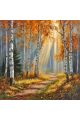 Алмазная мозаика без подрамника «Лучи света» 40x40 см