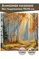 Алмазная мозаика без подрамника «Лучи света» 90x90 см
