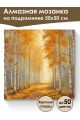 Алмазная мозаика на подрамнике «Аллея света» 50x50 см
