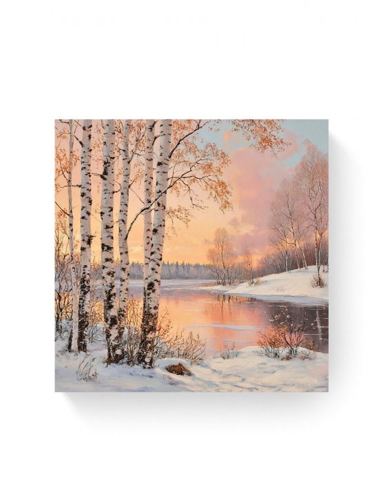 Алмазная мозаика на подрамнике «Розовый закат» 40x40 см