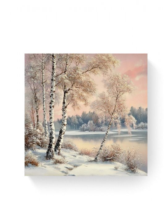 Алмазная мозаика на подрамнике «Розовый закат» 40x40 см