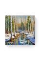 Алмазная мозаика на подрамнике «Лесной ручей» 40x40 см
