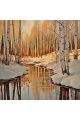 Алмазная мозаика без подрамника «Зимний лес» 50x50 см