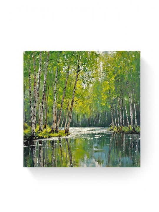 Алмазная мозаика на подрамнике «Летний лес» 40x40 см