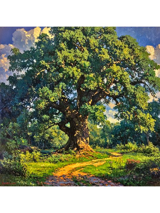 Алмазная мозаика без подрамника «Великий дуб» 90x90 см