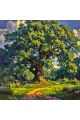Алмазная мозаика без подрамника «Великий дуб» 100x100 см