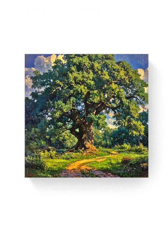Алмазная мозаика на подрамнике «Великий дуб» 30x30 см