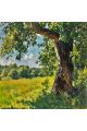 Алмазная мозаика без подрамника «Великий дуб» 40x40 см