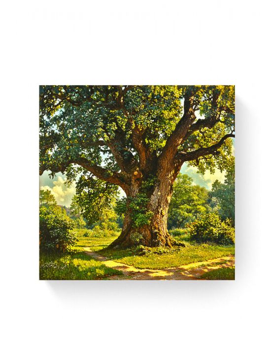 Алмазная мозаика на подрамнике «Великий дуб» 40x40 см
