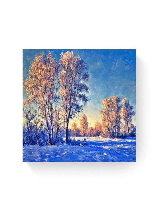 Алмазная мозаика на подрамнике «Злой мороз» 40x40 см