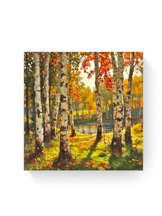 Алмазная мозаика на подрамнике «Осенний лес» 40x40 см