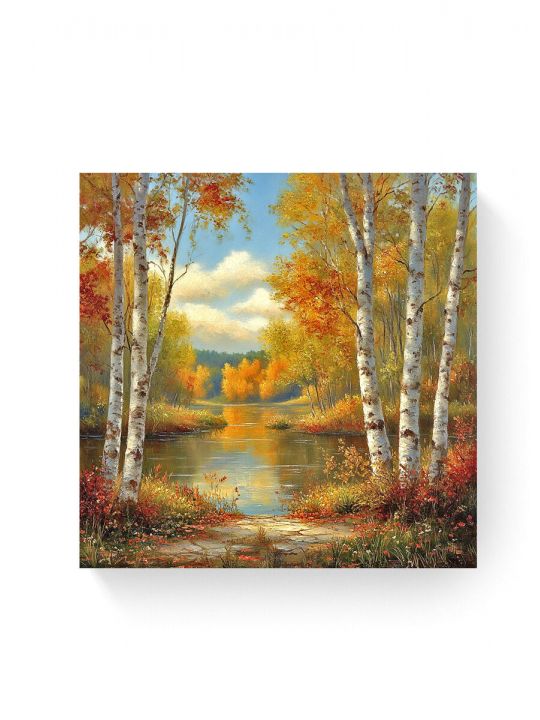 Алмазная мозаика на подрамнике «Осенний лес» 40x40 см