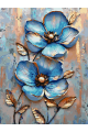 Картина по номерам на подрамнике «Голубые цветы» 70x50 см