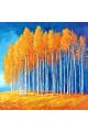 Алмазная мозаика без подрамника «Березы» 50x50 см