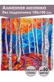 Алмазная мозаика без подрамника «Березы» 100x100 см
