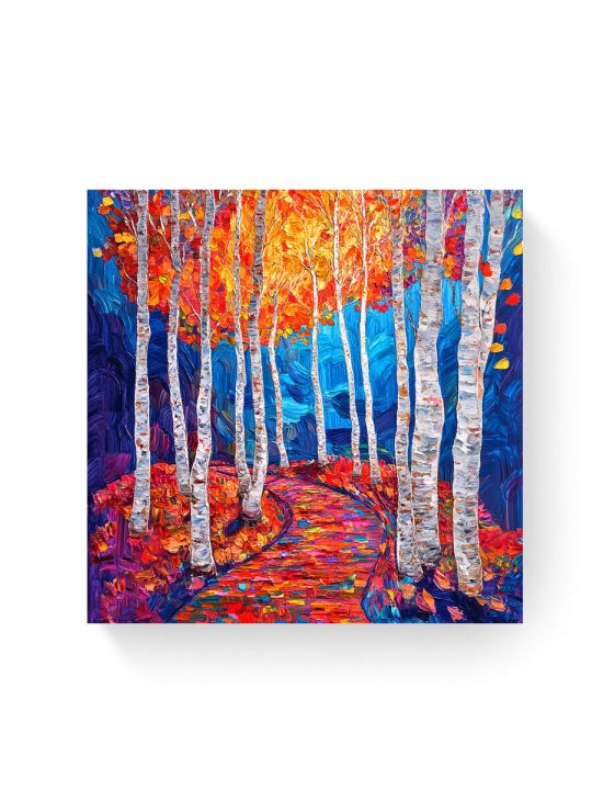 Алмазная мозаика на подрамнике «Березы» 30x30 см